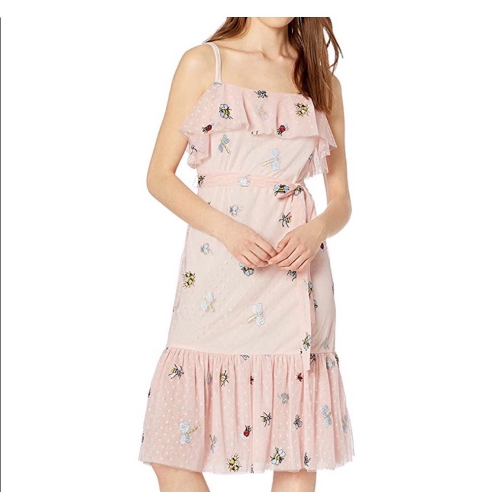Betsey Johnson Pink Floral Midi Dress